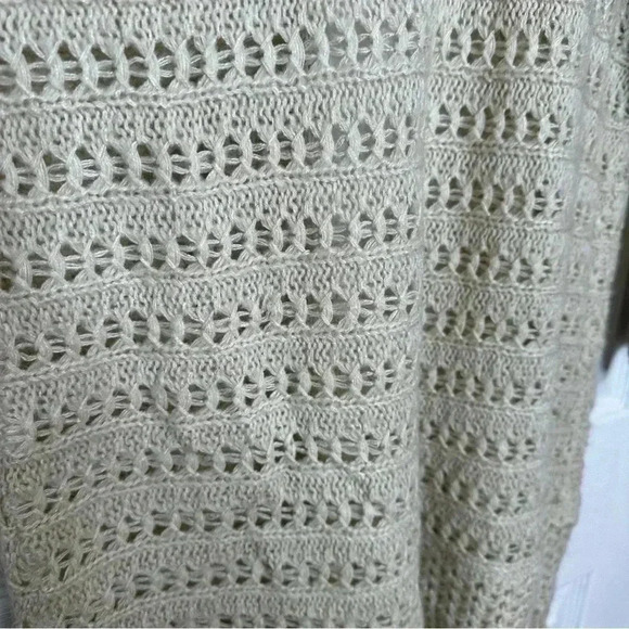 Lily Morgan  Knit Cardigan Boho Cream Size Large - Picture 16 of 16